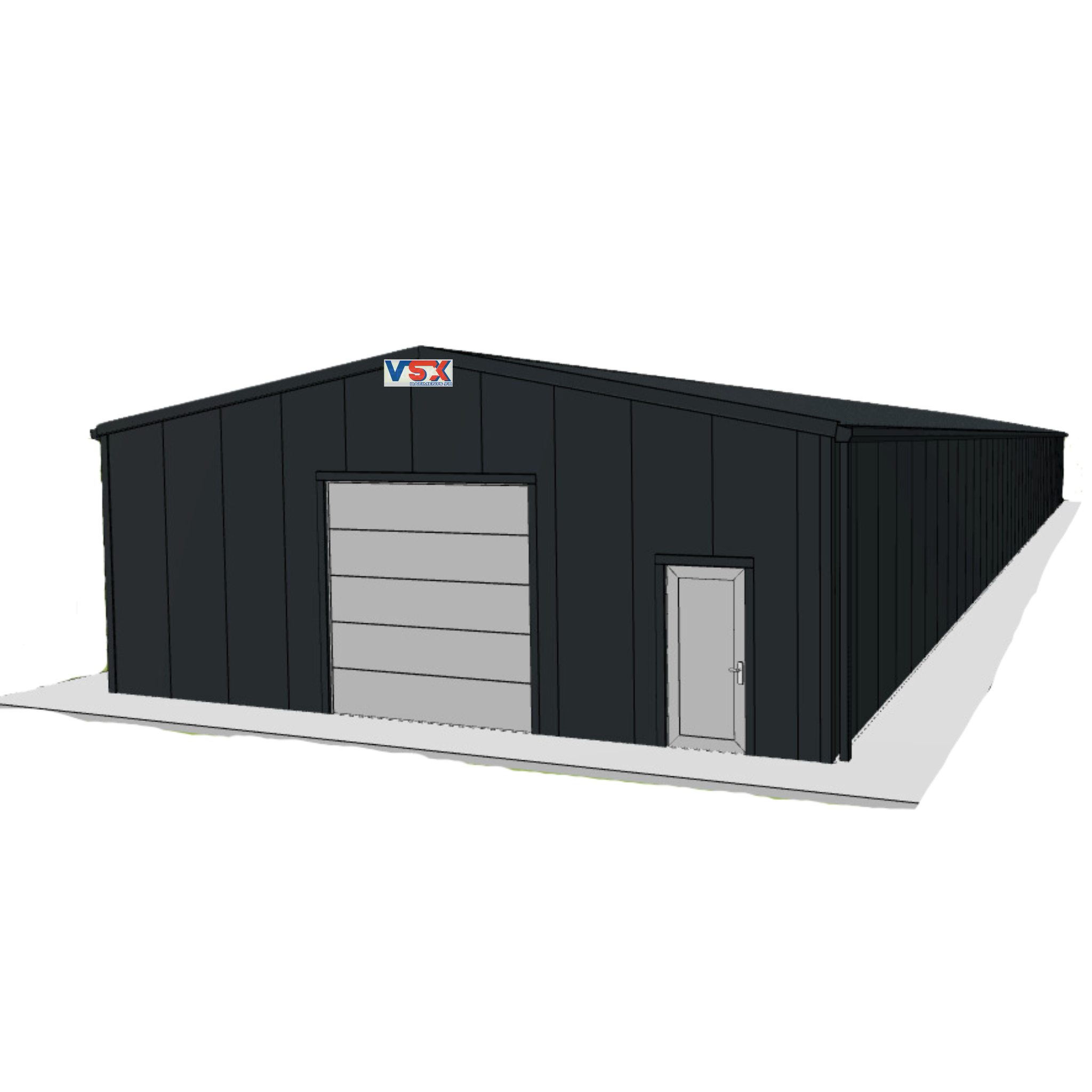 Hangar en kit en acier galvanisé