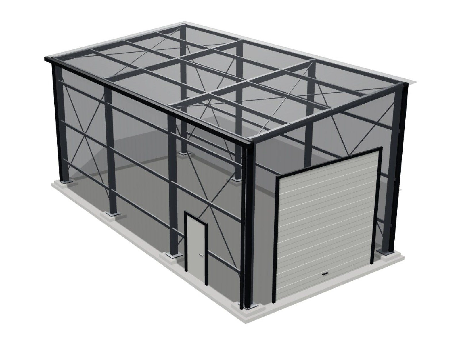 Hangar monopente 12 x 6 m, hauteur 5,3 m — photo 2