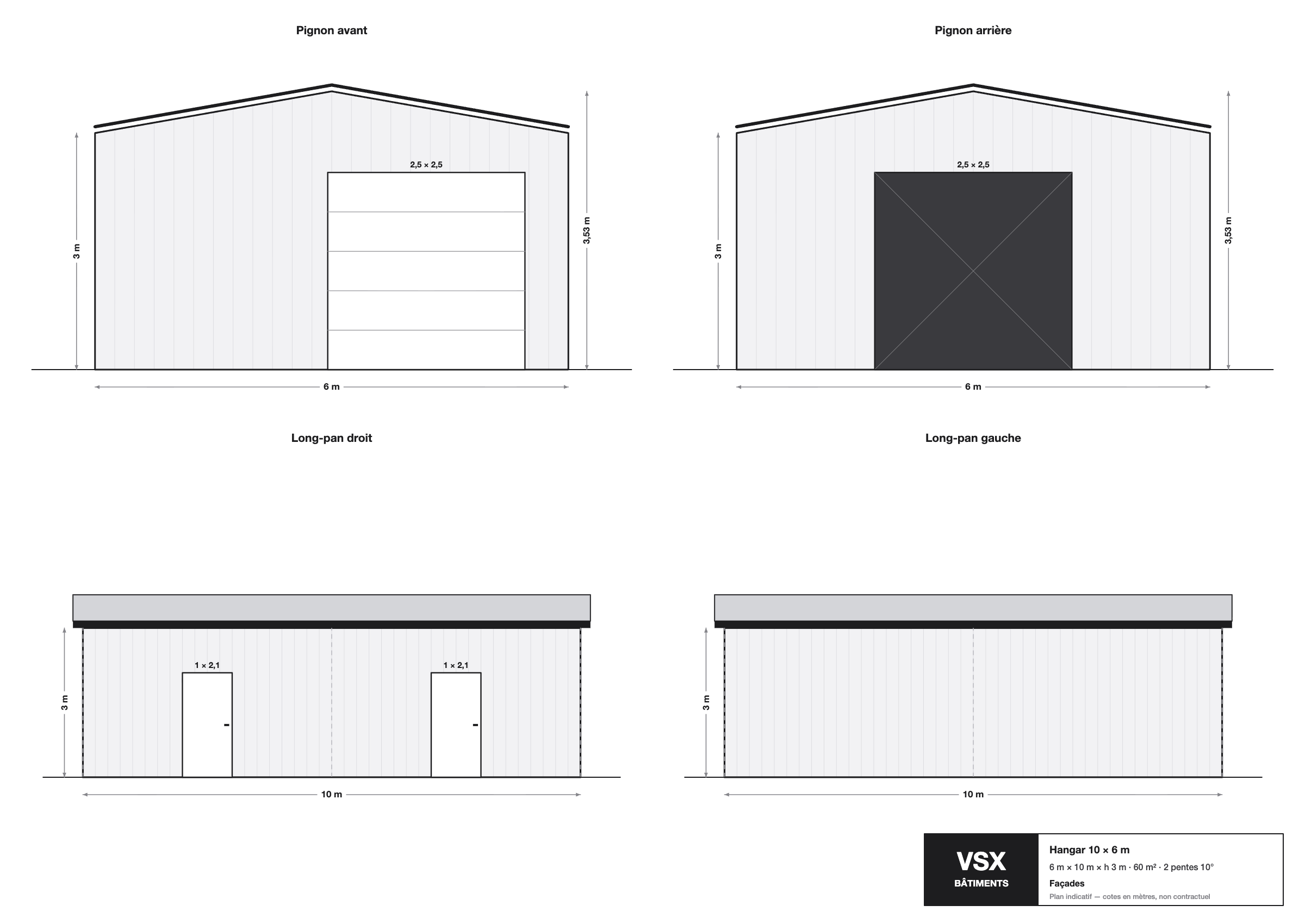 Hangar 10 x 6 m, hauteur 3 m — photo 3