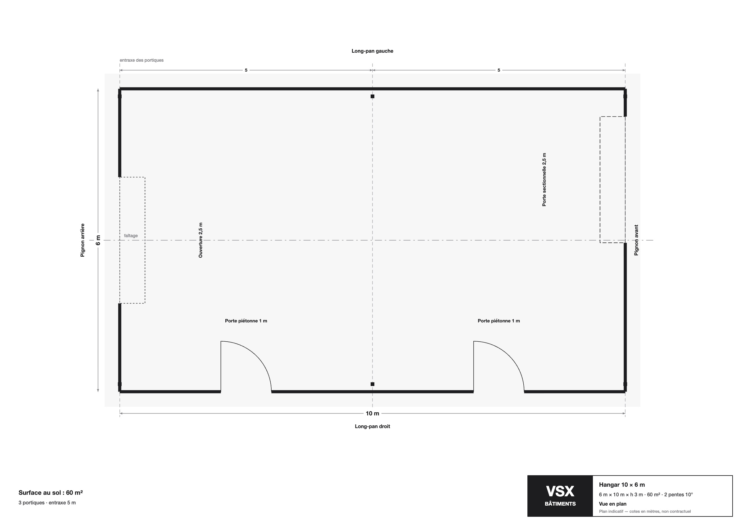 Hangar 10 x 6 m, hauteur 3 m — photo 4