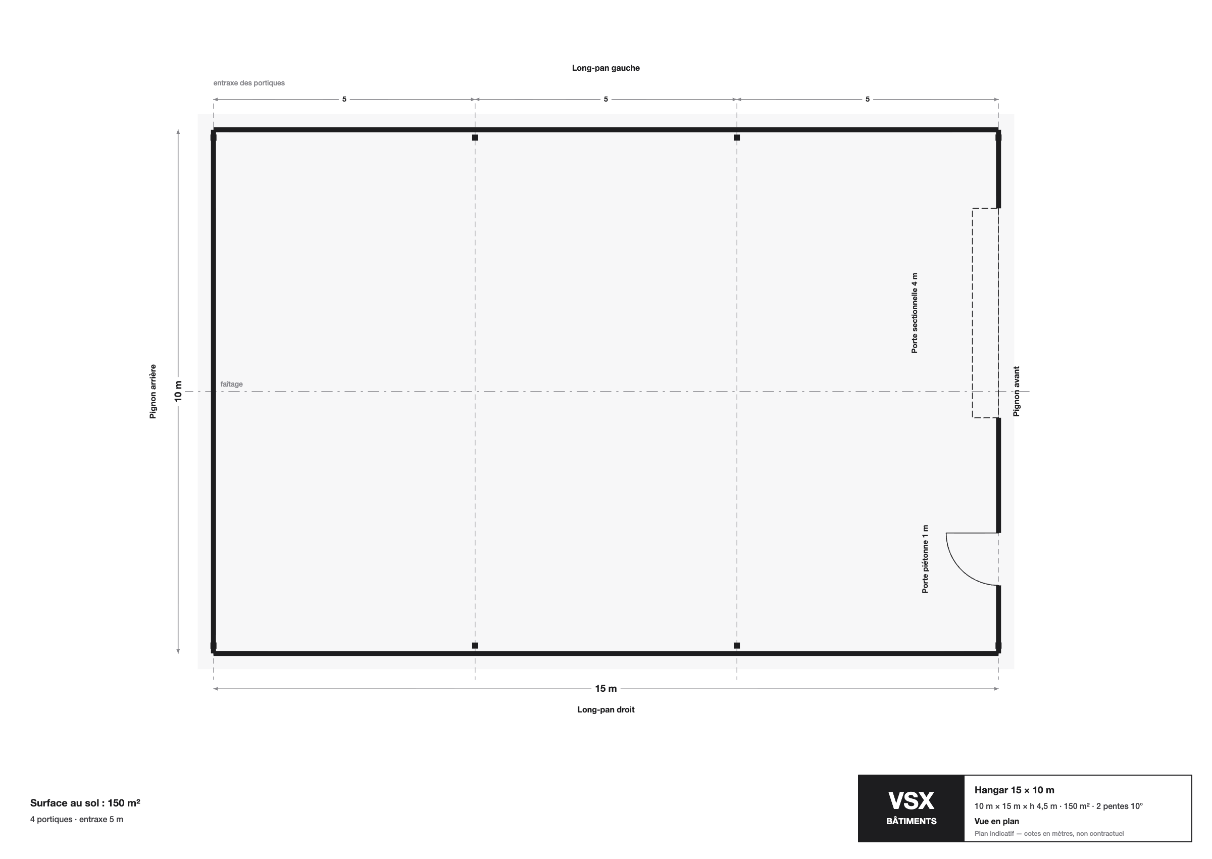 Hangar 15 x 10 m, hauteur 4,5 m — photo 4