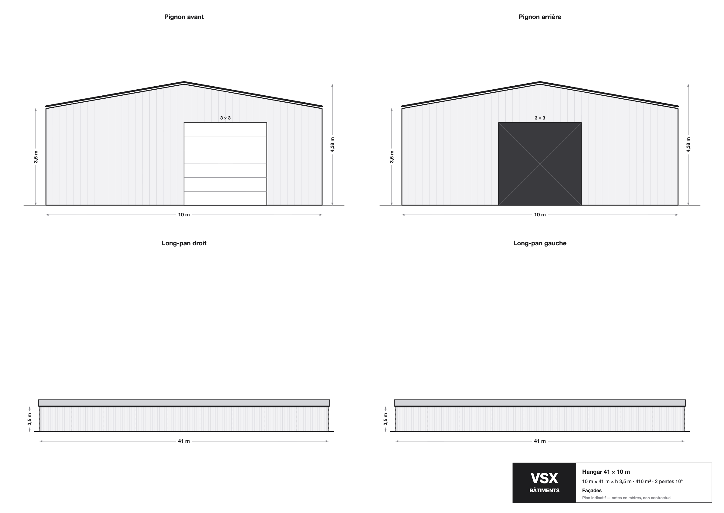 Hangar 41 x 10 m, hauteur 3,5 m — photo 3